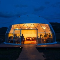 Dôme géodésique personnalisé en PVC transparent pour hôtel, maison, complexe hôtelier, camping, salon professionnel et hébergement quatre saisons