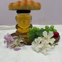 Frascos de Vidrio para Miel con Forma de Oso de 280 ml con Tapas Negras para Velas de Miel y Otras Manualidades