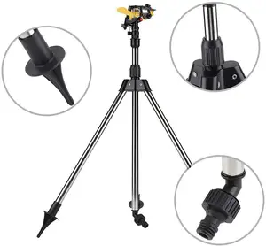 Penyiram irigasi pertanian, dampak dapat dikontrol sudut 1/2 inci pada tripod penyiram irigasi taman irigasi pertanian