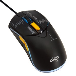 Aigo Gaming <b>Mouse</b> 7 Buttons Optical Wired RGB Backlit Right Hand Ergonomic - Product Image 1