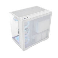 Boîtier d'ordinateur de jeu PC tour moyenne Flow White JNP-C708H pour joueur