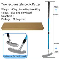 Tongkat Golf Mini Retractable 2-Bagian Dua Arah untuk Anak, Dua Sisi, Dalam Ruangan, untuk Tangan Kiri dan Kanan, Bahan TPE+Paduan Aluminium, 53-90cm
