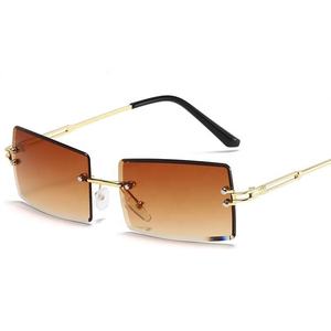 Venta caliente Street <span class=keywords><strong>Beat</strong></span> Gafas de sol 2024 Hombres Moda Espejo cuadrado sin montura Ligero Cómodo Protección UV - Product Image 4