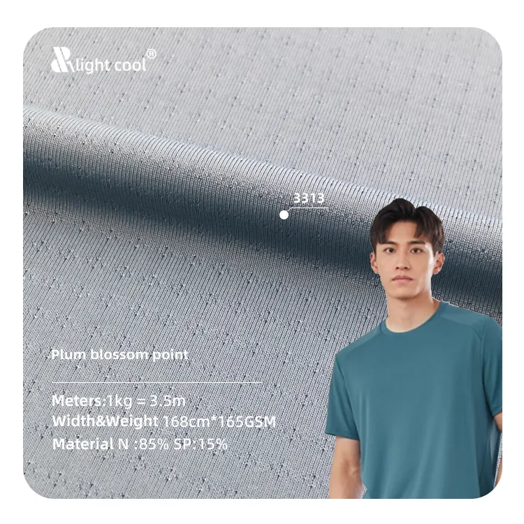 No3313 campione gratuito tessuto per t-shirt in Spandex lavorato a maglia 90% Nylon 10 elastan più venduto
