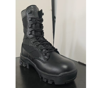 TSB05 3 Black Leather <b>Boots</b> Durable <b>Hiking</b> Anti slip Genuine Leather Training Men <b>Boots</b> - Product Image 1