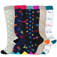 Chaussettes de compression en gros pour la course à pied 20-30 mmHg, pour hommes et femmes, idéales pour le marathon, le cyclisme, le football et les varices