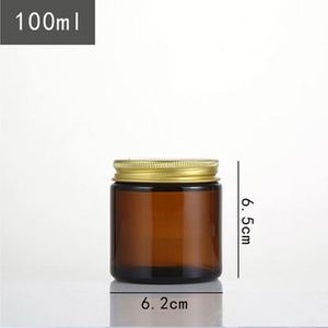 Tarro de crema de vidrio cosmético de alta calidad con tapón de rosca de aluminio ámbar y negro para crema para el cuidado de la piel y crema para ojos con logotipo personalizado - Product Image 3