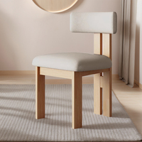 Chaises de Salle à Manger en Bois Confortables d'Amérique avec Pieds en Bois et Tissu Bouclé de Laine, pour Restaurant, Hôtel et Mariage, avec Coussin Rembourré