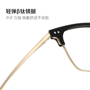 Wanda Eyeglasses <b>Frames</b> LF9026 Full Rim Rectangle <b>Metal</b> Titanium Anti Blue Light Men's Glasses - Product Image 4