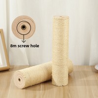 Poteau de remplacement pour arbre à chat en corde de sisal naturel, résistant à l'usure, pour griffoir et structure d'escalade pour chat