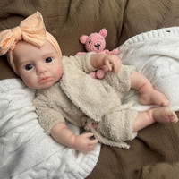 Poupée Bébé Reborn LouLou en Silicone Souple Multi-Tailles, Œil Ouvert, Cheveux Blonds Faits Main, Collection Réaliste, Cadeau de Vente en Gros et au Détail