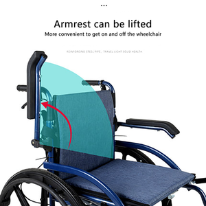 Fabrika Doğrudan Satış XIN EN TE CW-108 Kalınlaştırılmış Çelik Borulu Katlanabilir Sırtlı Manuel Engelli Tekerlekli Sandalyesi Rehabilitasyon Terapisi - Product Image 3