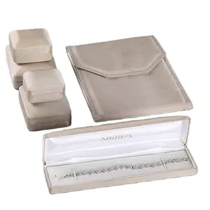 Elegante Schmuck Set benutzer definierte Logo Hochzeit Schmuck Geschenk box Verlobung Armband Ring Box Made in China