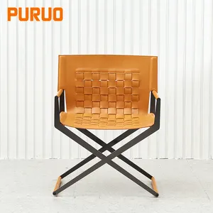 PURUO İskandinav modern tasarımcısı FRP mikrofiber eğlence salon sandalye oturma odası için
