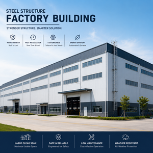 <span class=keywords><strong>Atelier</strong></span> en structure métallique préfabriqué, construction économique d'entrepôts et d'usines industrielles - Product Image 1
