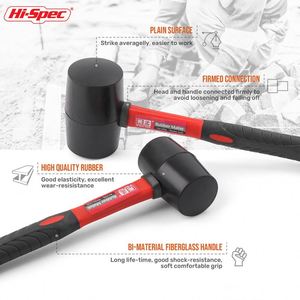 Palu palu karet hitam kelas DIY 16oz dengan pegangan serat kaca untuk penggunaan ahli mesin OEM dapat disesuaikan - Product Image 3