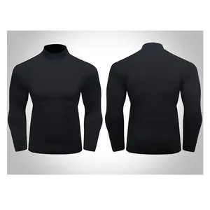 Özel Logo erkekler açık spor termal aşınma taban katmanı Golf tişörtü
