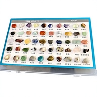 Coffret de 51 espèces de minéraux naturels, ensemble de gravier de cristal, décorations minérales brutes, pierres d'exposition éducatives, cadeau idéal, Chine
