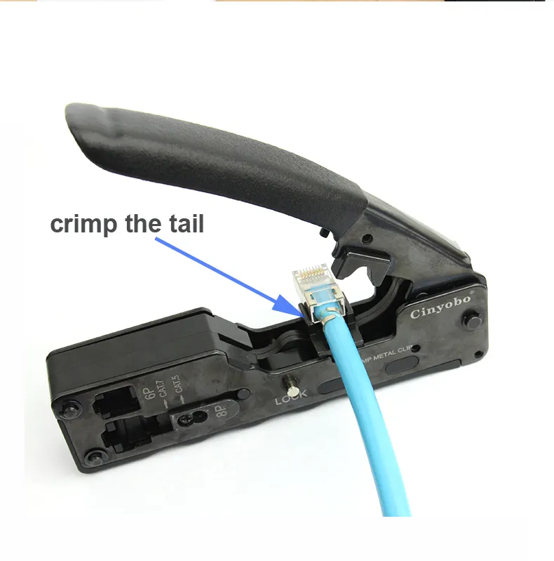 Crimpadora de Cable de datos Modular, pelacables, cortador de cables, CAT5, CAT6, CAT7