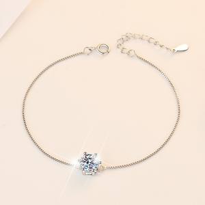 Manchette en argent sterling avec <span class=keywords><strong>diamant</strong></span> à maillons en moissanite D pour la liquidation des pierres 1ct <span class=keywords><strong>sur</strong></span> un bon bracelet en argent cubain - Product Image 5