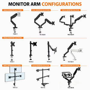 Factory Direct Sale Single Dual <strong>Triple</strong> <strong>Monitor</strong> Stand Wall Desk Vertical Computer VESA <strong>Monitor</strong> <strong>Arm</strong> for 1 2 3 4 <strong>Monitors</strong> - Product Image 2