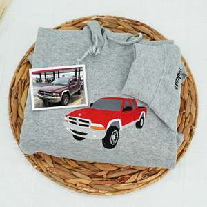 Custom Solid Winter <strong>Car</strong> Photo Embroidered <strong>Hoodie</strong> or Sweatshirt Personalized Gift for Dad Grandpa or <strong>Car</strong> Lovers - Product Image 1