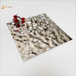 EX430 PVD Colored Luxury Stainless Steel Water Ripple <b>Sheet</b> Hotel Decorative 3D Water Wave <b>Sheet</b> Custom Made - Product Image 2