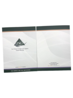 Carpeta Vertical de 229*305mm con un Solo Bolsillo y Ranura para Tarjetas, Papel Cobre de 300g, Impresión de Logotipo Personalizado, Carpeta de Presentación