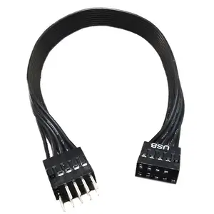 Angitu Computer Male to Female Front Panel Motherboard USB 2.0 9Pin Extension Cable
