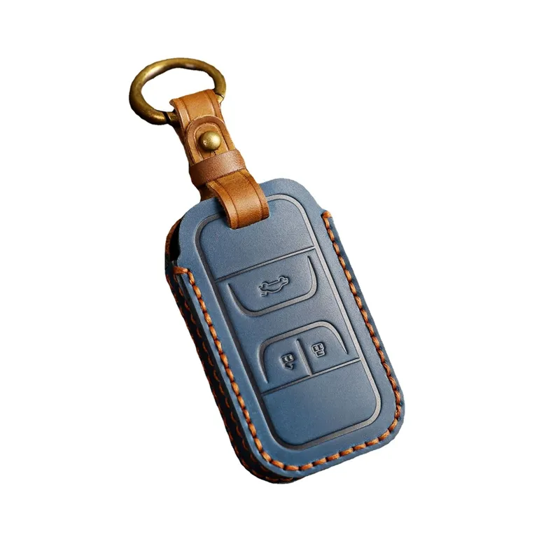 High Quality Smart Car Key Wallets Double Protection Car Key Cover Genuine Leather Key Case For Chery Starway