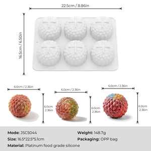Moule à gâteau en silicone 3D en forme de pomme de pin, 8 cavités, antiadhésif, pour mousse, chocolat, bougies DIY - Product Image 4