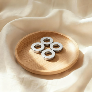 <span class=keywords><strong>Aimant</strong></span> rond industriel avec trou de montage central, taille/revêtement personnalisés, pour moteur/générateur - Product Image 2