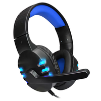 Headset Peredam Kebisingan Desain Terbaru 2021 dengan Mikrofon Stereo RGB Gaming PS4 Headband Headset Portabel untuk PC