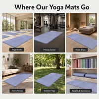 Tapis de fitness pliable portable, épais, en TPE, antidérapant, léger, pour la salle de sport, la maison, le Pilates, le camping, l'entraînement