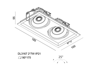 VJC Titlable IP21 Đôi Đầu 2*7 Wát <span class=keywords><strong>COB</strong></span> <span class=keywords><strong>Led</strong></span> Lõm <span class=keywords><strong>Downlight</strong></span> Vuông Thiết Kế Dẫn Ánh Sáng Tại Chỗ Dẫn Dim Để Ấm <span class=keywords><strong>Downlight</strong></span> - Product Image 6