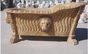 อ่างอาบน้ำหินแกะสลักยุโรปสไตล์ธรรมชาติหินอ่อนอ่างอาบน้ำ <span class=keywords><strong>Lion</strong></span> หัวรูปแบบดอกไม้ - Product Image 5