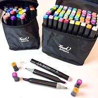 Ensemble de marqueurs à alcool pour artistes et designers, 80 couleurs, double pointe, pointe fine, séchage rapide, capsules codées par couleur, sac de transport portable