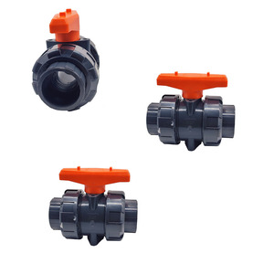Vanne à boisseau sphérique en <span class=keywords><strong>PVC</strong></span> à usage intensif personnalisée avec extrémités union, résistante aux produits chimiques, pour systèmes acides/solvants/<span class=keywords><strong>eaux</strong></span> usées. - Product Image 4