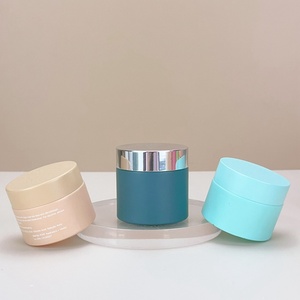 Pot cosmétique en verre mat vide personnalisé avec couvercle, 30g, 50g, 80g, 100g, à large ouverture, pour crème visage et soins de la peau, design givré, vente en gros - Product Image 2