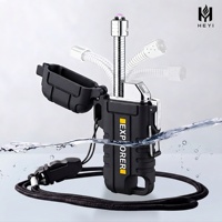 Briquet électrique à plasma double arc rétractable moderne rechargeable par USB Type C, étanche IP56, coupe-vent, écologique et portable