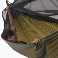 Été Universel Extérieur Double Moustiquaire Hamac Parapluie Tissu Nylon Anti-Rollover Camping Léger Lit Suspendu