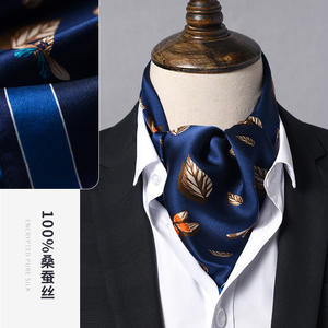 <span class=keywords><strong>Ascot</strong></span> de seda para hombre, pequeño cuadrado de seda, flor de anacardo, traje de primavera y otoño para hombre, camisa, cuello, bufanda, bufanda fina Retro de negocios - Product Image 3