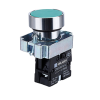 Interrupteur à bouton-poussoir de 22 mm, série XB2-BA31, vert, à réinitialisation automatique, momentané, rond, pour démarrage électrique