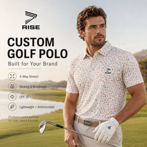 Wholesale <b>Men's</b> Golf Polo <b>Shirt</b> <b>Tropical</b> Botanical Print Breathable Stretch UV Protection Custom Logo Premium Golf Polos - Product Image 1