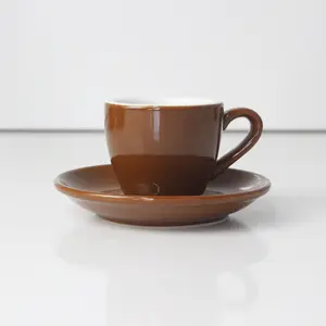 קפה אספרסו וכוסות תה ערכת קפה צבע קפה עיצוב לוגו מותאם אישית מדיח כלים