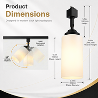 Tête d'éclairage sur rail de type H, directement de l'usine, avec ampoule à culot E26, abat-jour en verre blanc réglable, compatible Halo, luminaire homologué ETL