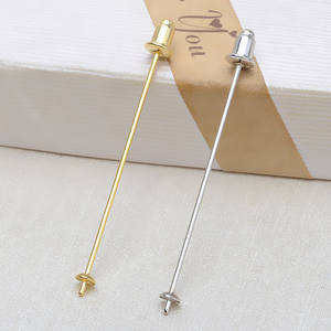 Broche Versátil de Plata S925 para Perlas DIY, Broche de Una Sola Palabra para Mujer con Soporte Vacío, Elegante Joyería de Perlas DIY - Product Image 4