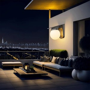 Lampe murale solaire ronde LED IP65 de haute qualité <span class=keywords><strong>en</strong></span> gros, 6500K, 3 modes, option d'éclairage extérieur - Product Image 3