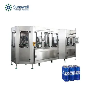 Automatic Beer Aluminum Tin Can Filling Sealing Machine Beer Canning Line for Sale