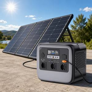 Station d'alimentation solaire 1200W avec triple prise AC, USB-C PD 3.0, écran LCD, pour camping hors réseau et urgences domestiques - Product Image 5